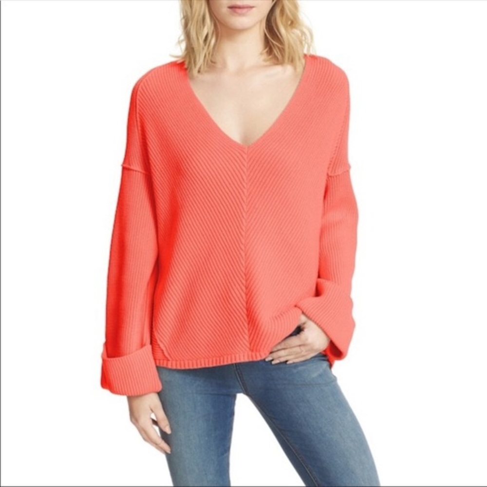 free people oversized v neck sweater